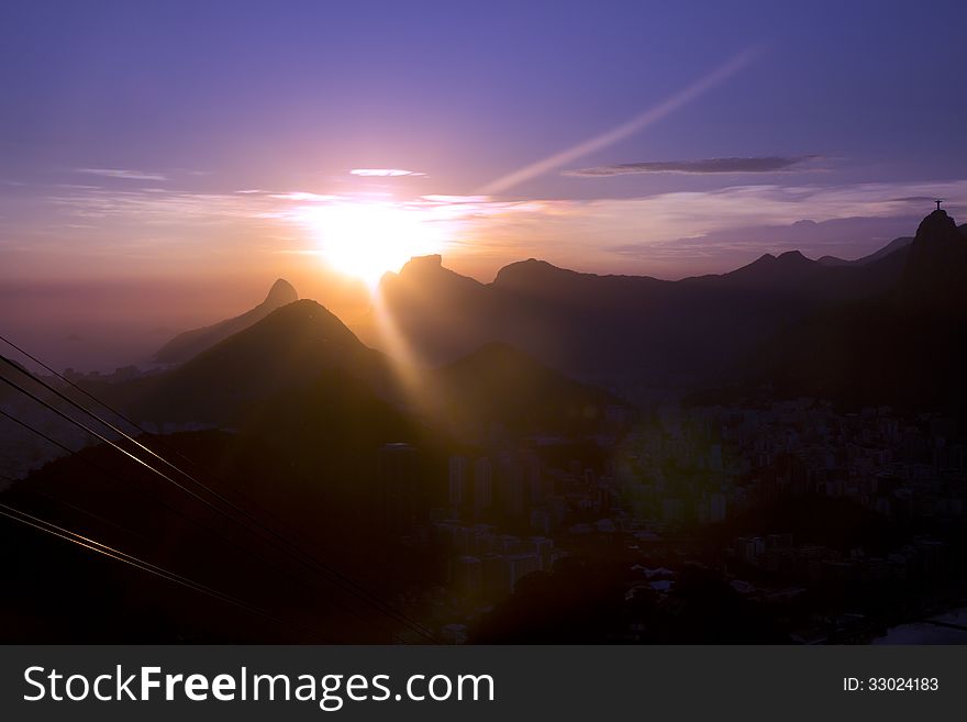 Luxury sunsets of Rio de Janeiro. Luxury sunsets of Rio de Janeiro