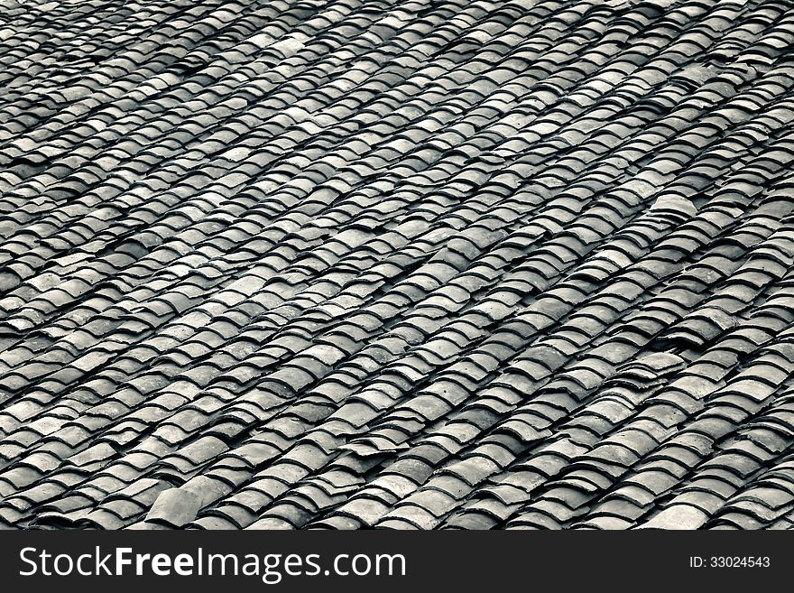 Gray roof tiles
