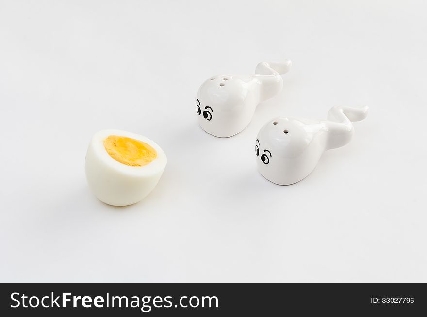 Fertilization spermatozoons attacking an egg