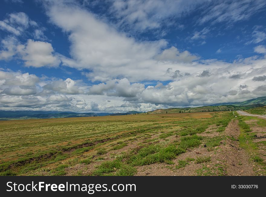 Steppe Road Sky Landscape