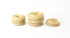 Cookies Isolated On White Royalty Free Stock Photography