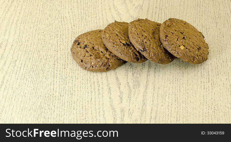 Cookies on wood table