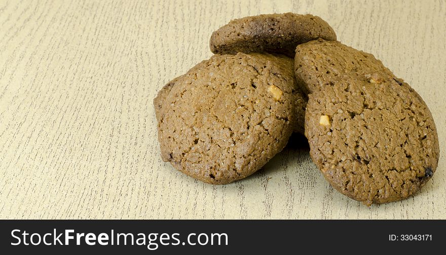 Cookies On Wood Table