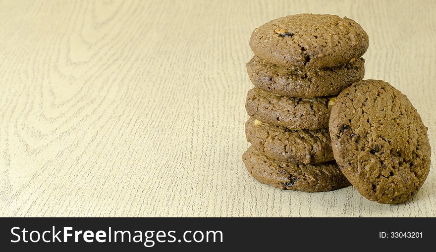 Cookies on wood table