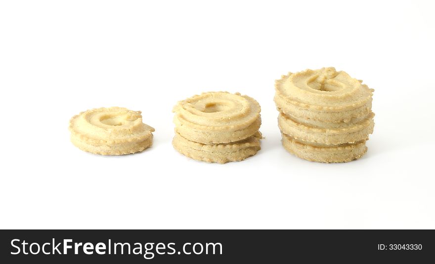 Cookies isolated on white background