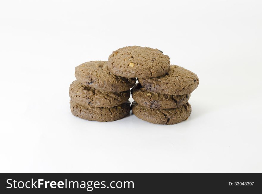 Cookies isolated on white background