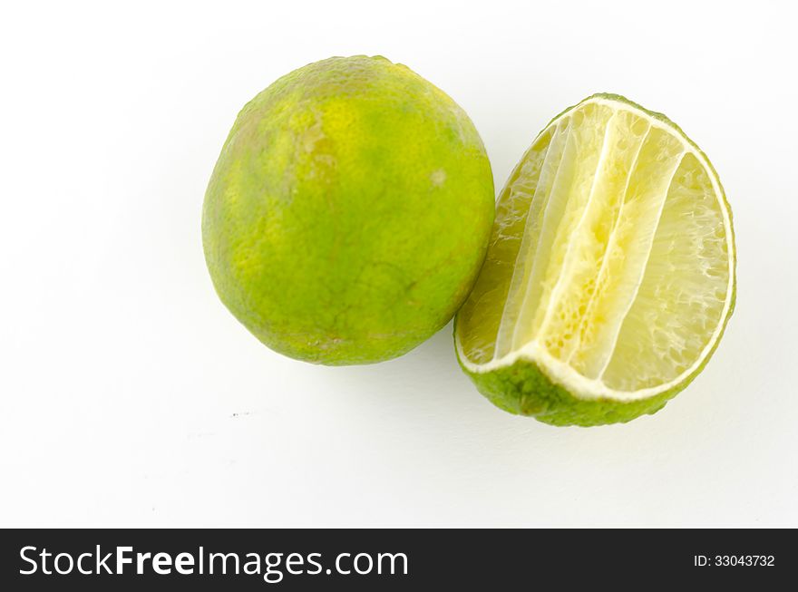 Lime isolated on white background