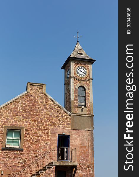 Clock tower at Kingsand Cornwall England United Kingdom. Clock tower at Kingsand Cornwall England United Kingdom