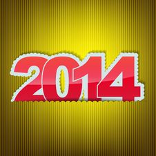 New 2014 Year Greeting Card Royalty Free Stock Photography