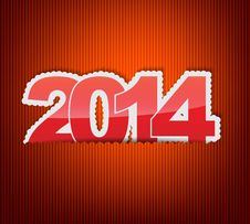 New 2014 Year Greeting Card Royalty Free Stock Photos