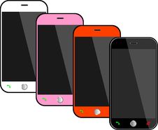 Realistic Black Mobile Phones Stock Photo Realistic Black Mobile Phones Stock Photo