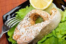 Salmon Dinner Royalty Free Stock Photography Salmon Dinner Royalty Free Stock Photography