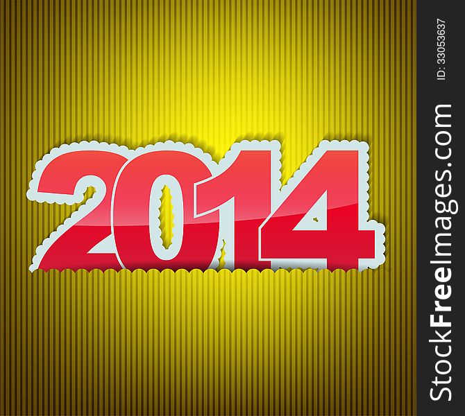 New 2014 Year Greeting Card