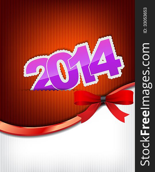 New 2014 year greeting card