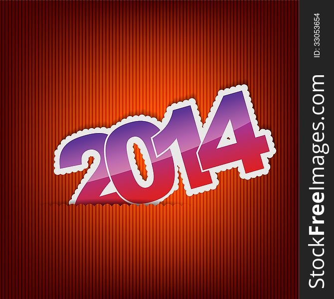 New 2014 year greeting card