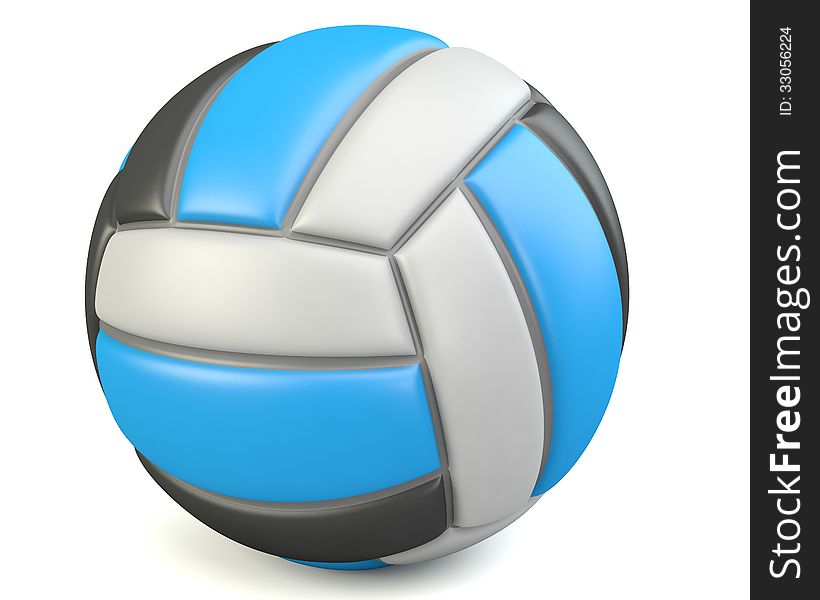 Volleyball ball isolated on white background. 3d illustration. Volleyball ball isolated on white background. 3d illustration