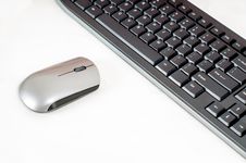 Wireless Mouse And Keyboard Royalty Free Stock Photography