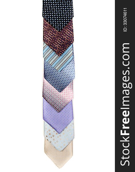 Modern tie isolated on white background