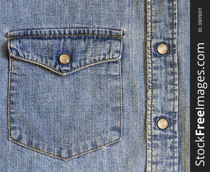 Blue color jean cloth close up