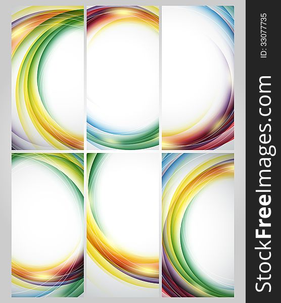 Colorful vector set of striped modern backgrounds. Eps10