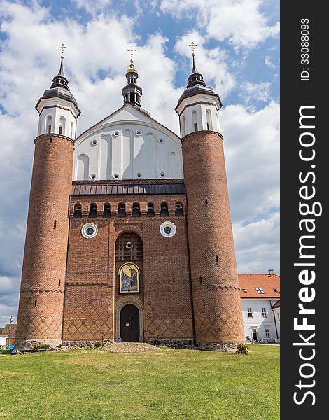 Church of the Annunciation of the Blessed Virgin Mary in the Orthodox Monastery in Suprasl, Poland. Fortified church was built in the 16th century, destroyed during WW II, recently fully rebuilt.