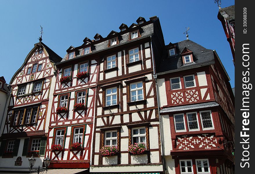 Half-timbered houses Mosel