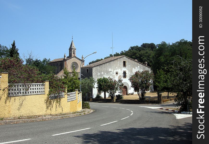 Church on the Costa Brava. Church on the Costa Brava
