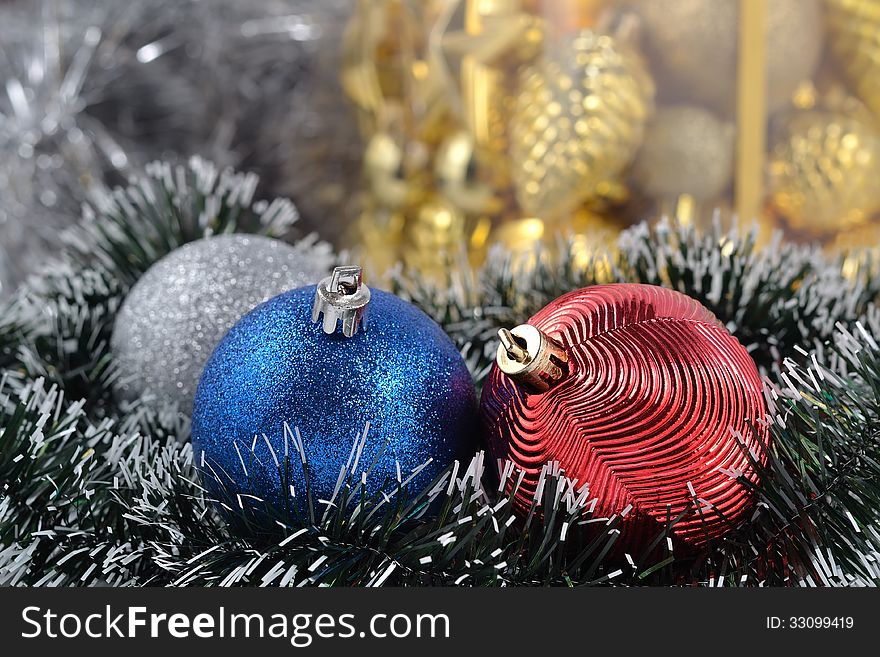 Christmas balls and garland