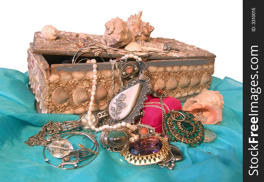 Small box with valuables and treasure