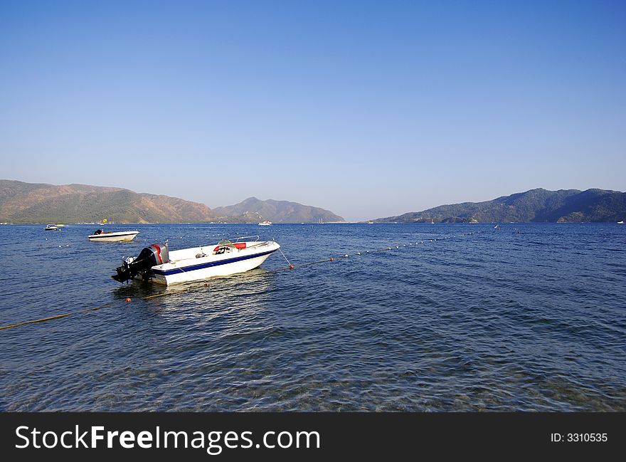 Boats on the sea