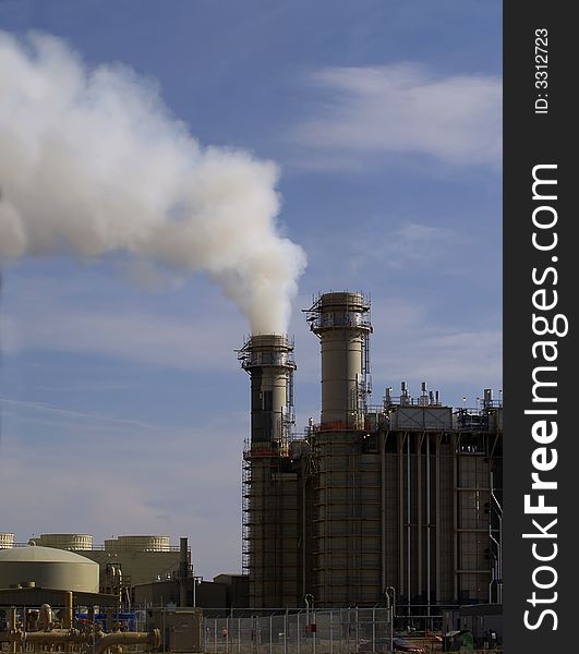 Smoke form stack at electric generating power plant