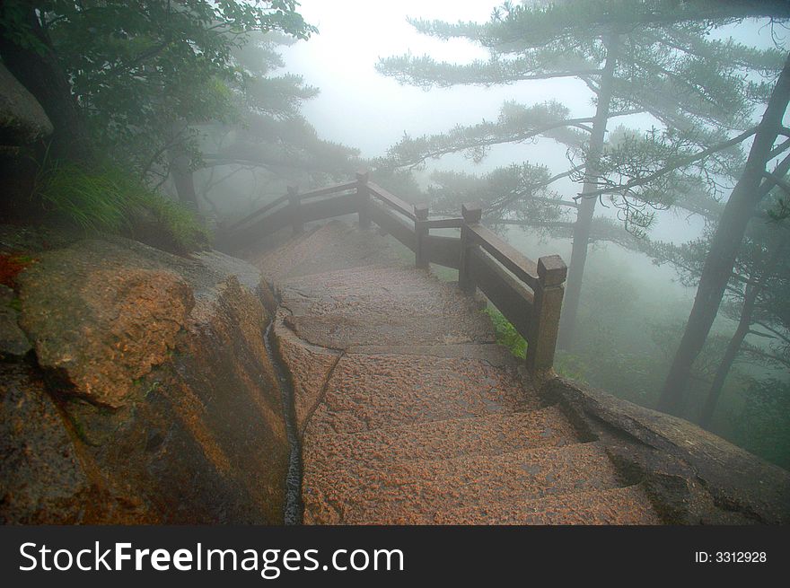 Foggy Morning Mount Huangshan