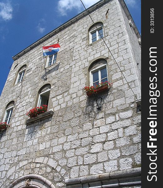 The building in the island of Krk, Croatia. The building in the island of Krk, Croatia