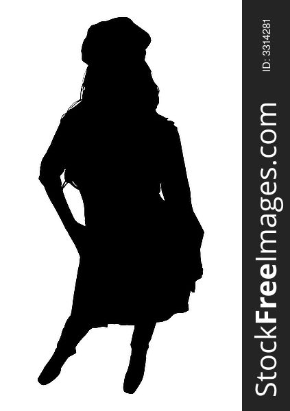 Silhouette With Clipping Path