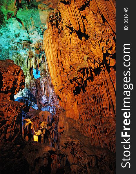 Colorful Cave in Guilin