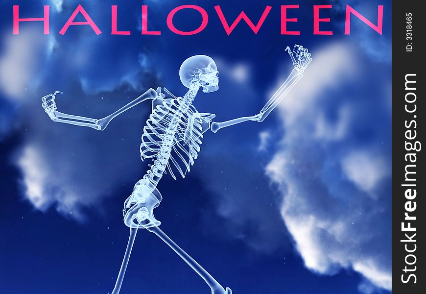 An image of an xray of a skeleton, a good Halloween or possible medical based image. An image of an xray of a skeleton, a good Halloween or possible medical based image.