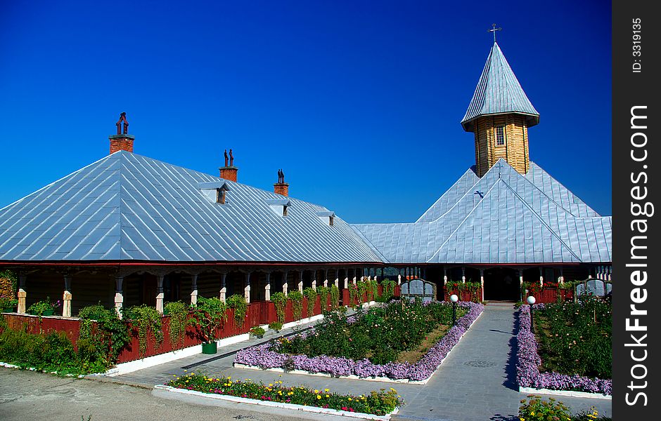 St. Ana Monastery is situated high on â€œMosului Hillâ€ above the Town of Orsova. The monastery was built in the style of wooden churches, between 1936-1939.

The church is located in the middle of the monastery and the cells of the nuns are on the sides. The inner paintings were covered during the year of communism. In the years of the dictatorship, the monastery was in turn a sanatorium for tuberculosis then a vacation camp for children and a tourist basis, whereas the church itself was a bar for a couple of years then a motel reception. The monastery was beatified in 1990 and restored between 1993-1997.