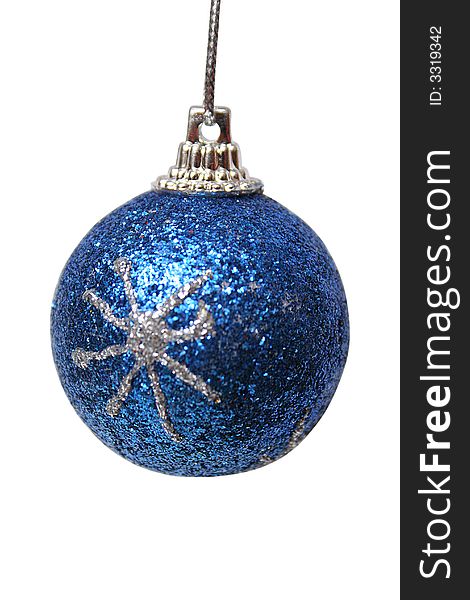 Blue christmas globe with a nice star. Blue christmas globe with a nice star