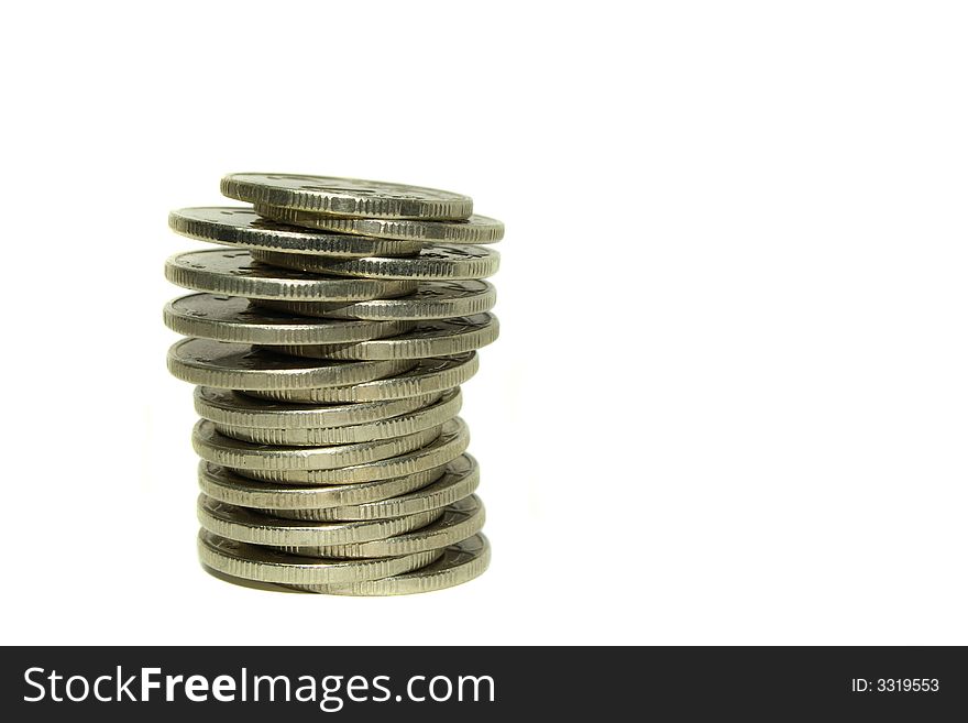 Some coins in a pile