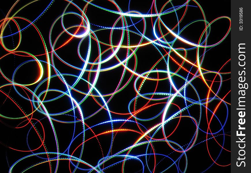 Long exposure of flashing diodes and fiber optics. Long exposure of flashing diodes and fiber optics.