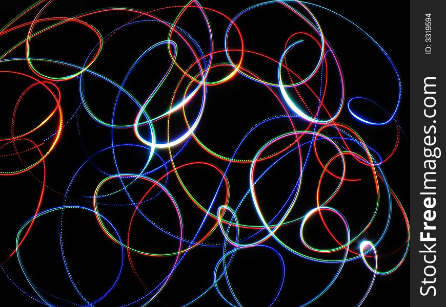 Long exposure of flashing diodes and fiber optics. Long exposure of flashing diodes and fiber optics.