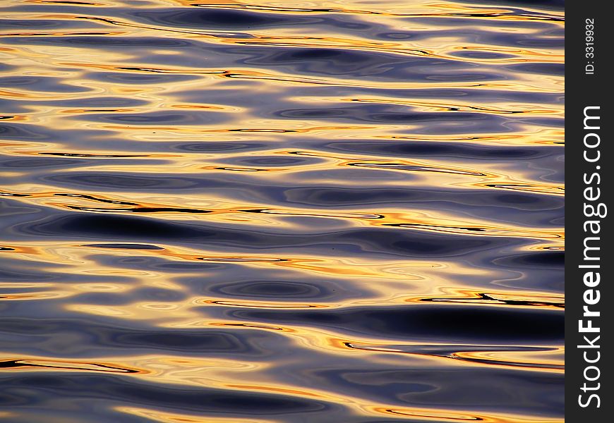 Colorful reflection in small waves