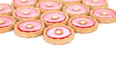 Lot Of Strawberry Biscuits. Royalty Free Stock Photography Lot Of Strawberry Biscuits. Royalty Free Stock Photography