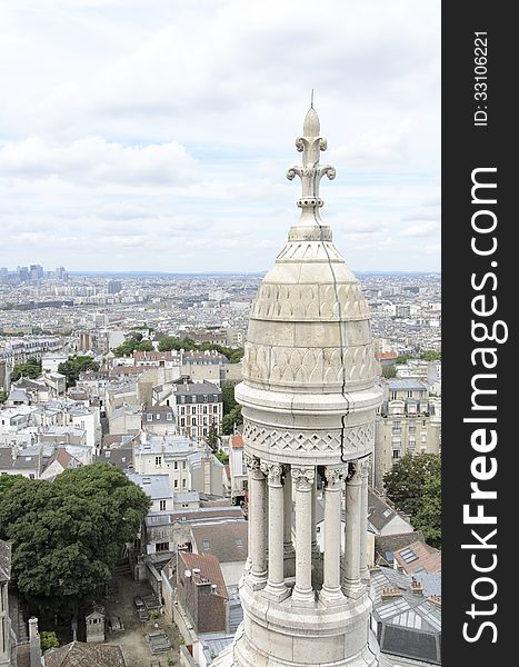 The Basilica of the Sacred Heart of Paris, commonly known as SacrÃ©-CÅ“ur Basilica (French: Basilique du SacrÃ©-CÅ“ur, pronounced, is a Roman Catholic church and minor basilica, dedicated to the Sacred Heart of Jesus, in Paris, France. A popular landmark, the basilica is located at the summit of the butte Montmartre, the highest point in the city. The Basilica of the Sacred Heart of Paris, commonly known as SacrÃ©-CÅ“ur Basilica (French: Basilique du SacrÃ©-CÅ“ur, pronounced, is a Roman Catholic church and minor basilica, dedicated to the Sacred Heart of Jesus, in Paris, France. A popular landmark, the basilica is located at the summit of the butte Montmartre, the highest point in the city.