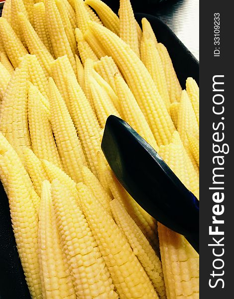 Close up image of baby corn