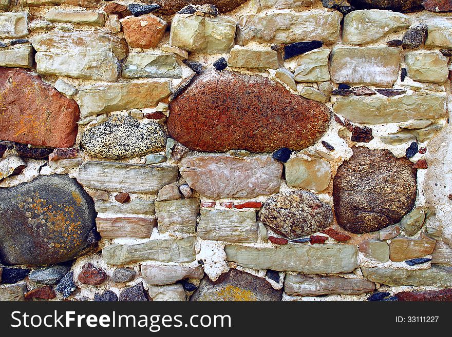 Ancient stone wall background texture