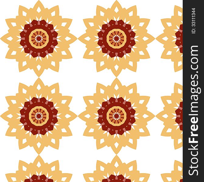 Seamless brown pattern geometric shapes Ornamental mosaic endless pattern. Seamless brown pattern geometric shapes Ornamental mosaic endless pattern