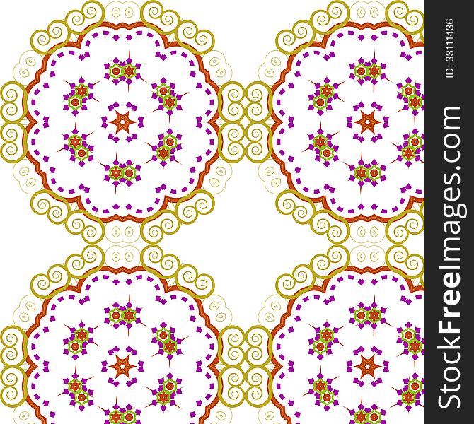 Seamless yellow red pattern geometric shapes Ornamental mosaic endless pattern. Seamless yellow red pattern geometric shapes Ornamental mosaic endless pattern