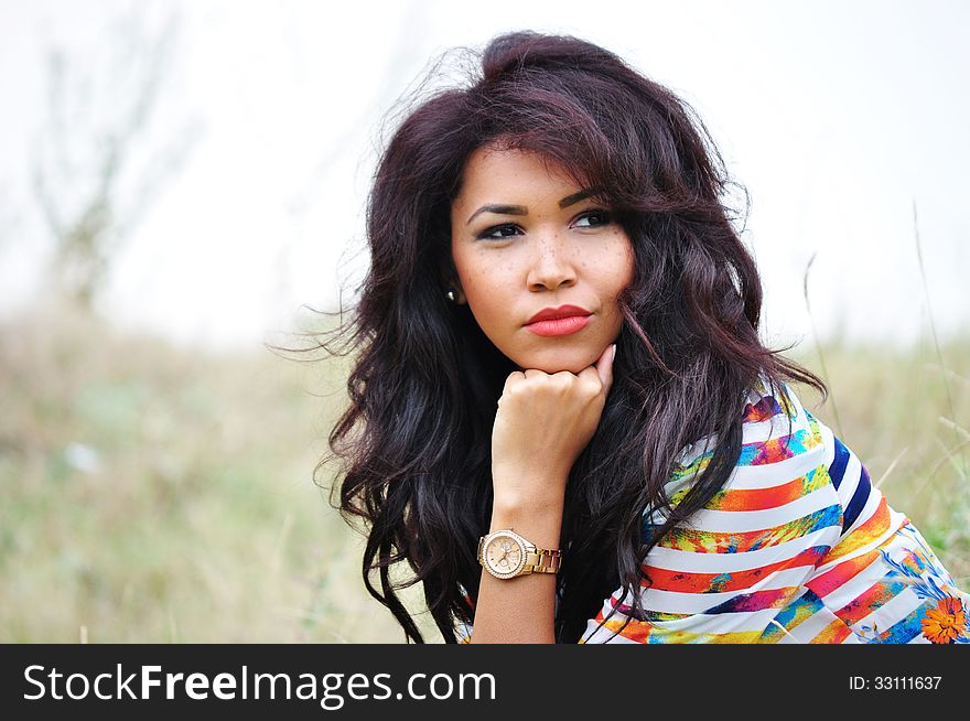 Portrait of an attractive young woman