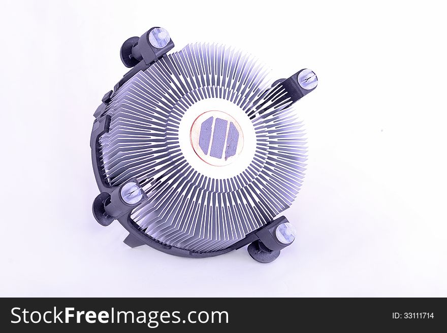 A CPU fan with aluminum radiator socket 775